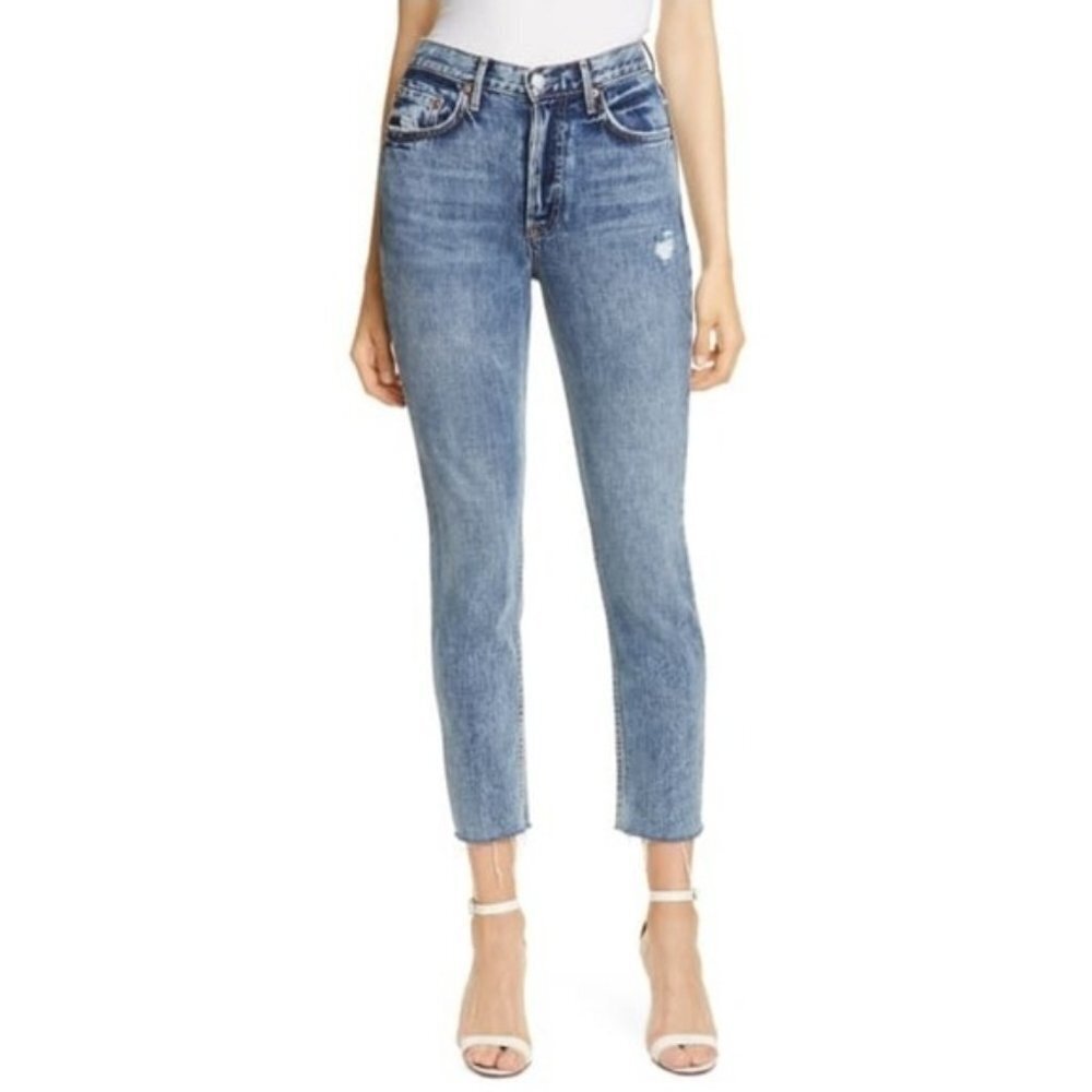 GRLFRND Karolina High-Rise Cropped Skinny Jeans